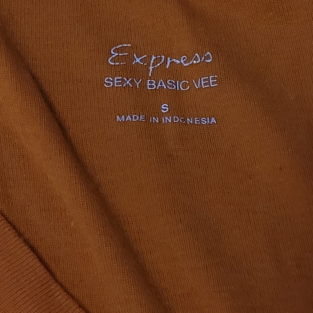 Express Sexy Basic V-Neck Tee Small - image 2